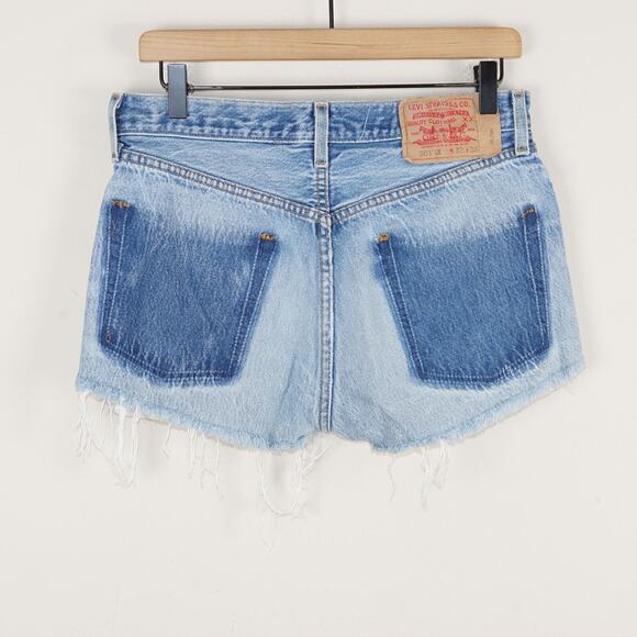 Reformation Levis Reworked 501 Distressed Cut Off Shorts Womens Sz S - Picture 2 of 15